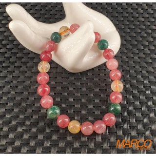 【MARCO寶石】多寶草莓晶手串050 手珠 手串 串珠 手飾 天然水晶 提升愛情 好人緣 特價