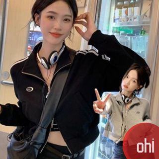 【ohi】休閒運動小個子外套 寬鬆顯瘦短款 長袖外套 外套女 秋季百搭外套 女裝 GCN3612