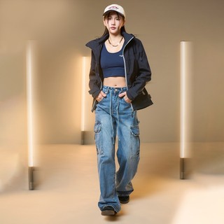 【MAJOR MADE】抽繩口袋厚磅數牛仔寬褲