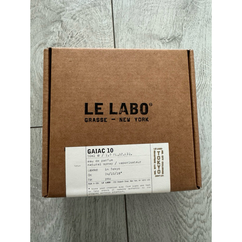日本代購Lelabo東京限定香Gaiac10