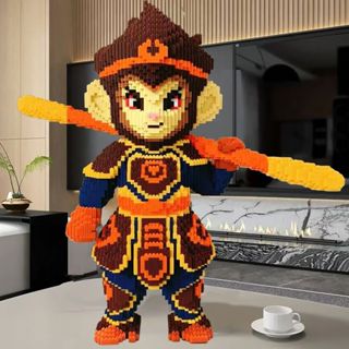🔥新品🔥70公分巨大黑悟空積木 黑神話黑悟空積木 齊天大聖美猴王相容樂高積木 顆粒積木 手工拼裝玩具禮物【潮樂創積木】
