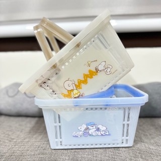 🎏現貨🎏 史努比 收納 提籃 半透明 奧拉夫 手提籃 日本代購 snoopy 查理布朗 糊塗坦克 療癒 交換禮物
