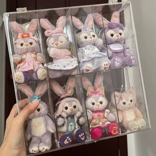 LABUBU 公仔收納 星黛露玲娜貝兒 收納盒 防塵棉花娃娃 公仔收納櫃 馬卡龍 坐坐派對娃娃 透明搪膠 展示櫃