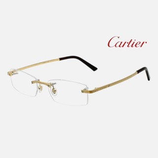 Cartier CT0087O 卡地亞品牌眼鏡｜商務復古美洲豹超輕方形無框眼鏡 男生女生品牌眼鏡框【幸子眼鏡】
