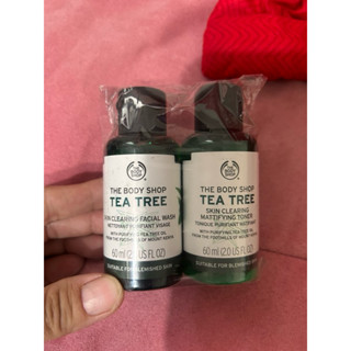 The body shop全新 公司貨 茶樹淨膚 調理水+潔面膠 60ml