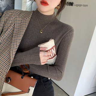 愛依依 秋冬上衣 針織衫 保暖毛衣 打底內搭衫 冬季新款內搭洋氣半高領羊毛針織衫修身套頭上衣TBF07-10740.