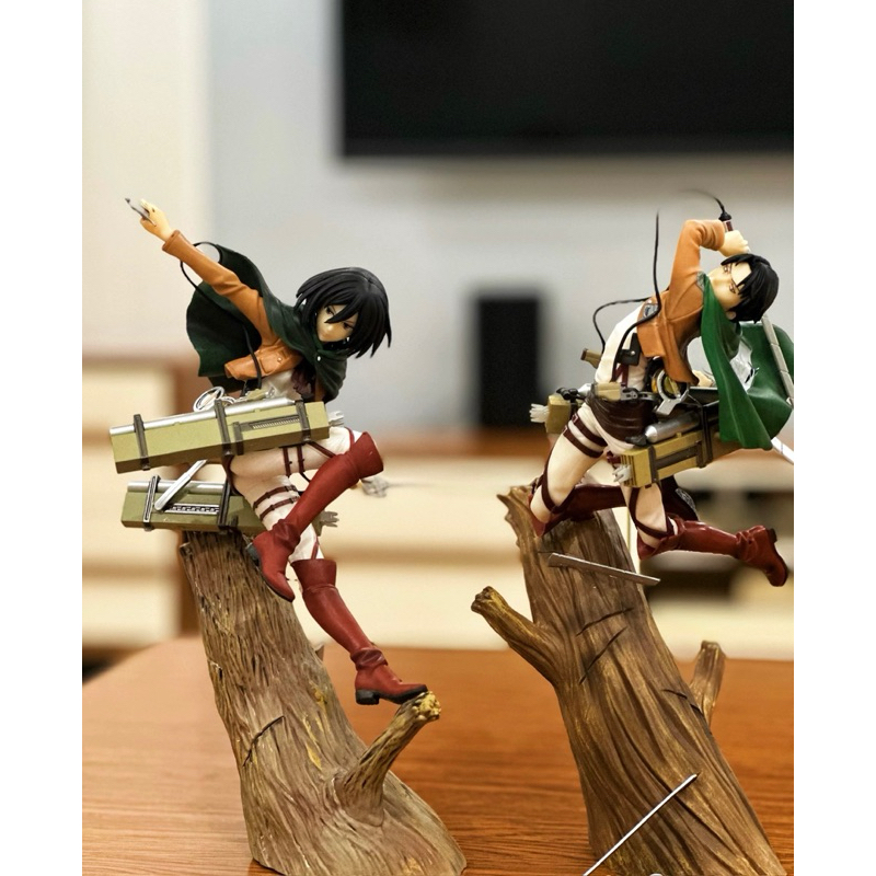 進擊的巨人 巨人 樹樁三笠阿克曼米卡莎阿卡曼兵長里維阿卡曼模型玩具擺件模型生日兒童節萬聖節聖誕節新年禮物手辦公仔