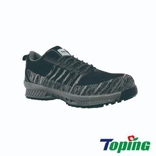 Toping 專業安全鞋｜飛織輕便安全鞋 P0M1 黑 輕量鋼頭鞋 工作鞋 鋼頭工地鞋 安全防護