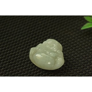 R598墜子❀翡翠玉A貨冰潤通透大肚中佛公彌勒佛吊墜掛件玉珮【緬甸玉翠軒】玉首飾品 適合男生女生佩戴