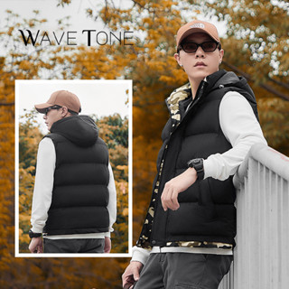 WAVE TONE〖秋冬保暖 3色〗連帽保暖羽絨背心 冬季棉馬甲 防風背心 保暖背心 禦寒背心 連帽背心『BJ683』