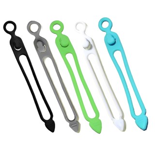 新款矽膠紮帶10/入,多用途彈性電纜整理器,用於捆綁和固定電纜線的可重複使用的電纜管理器