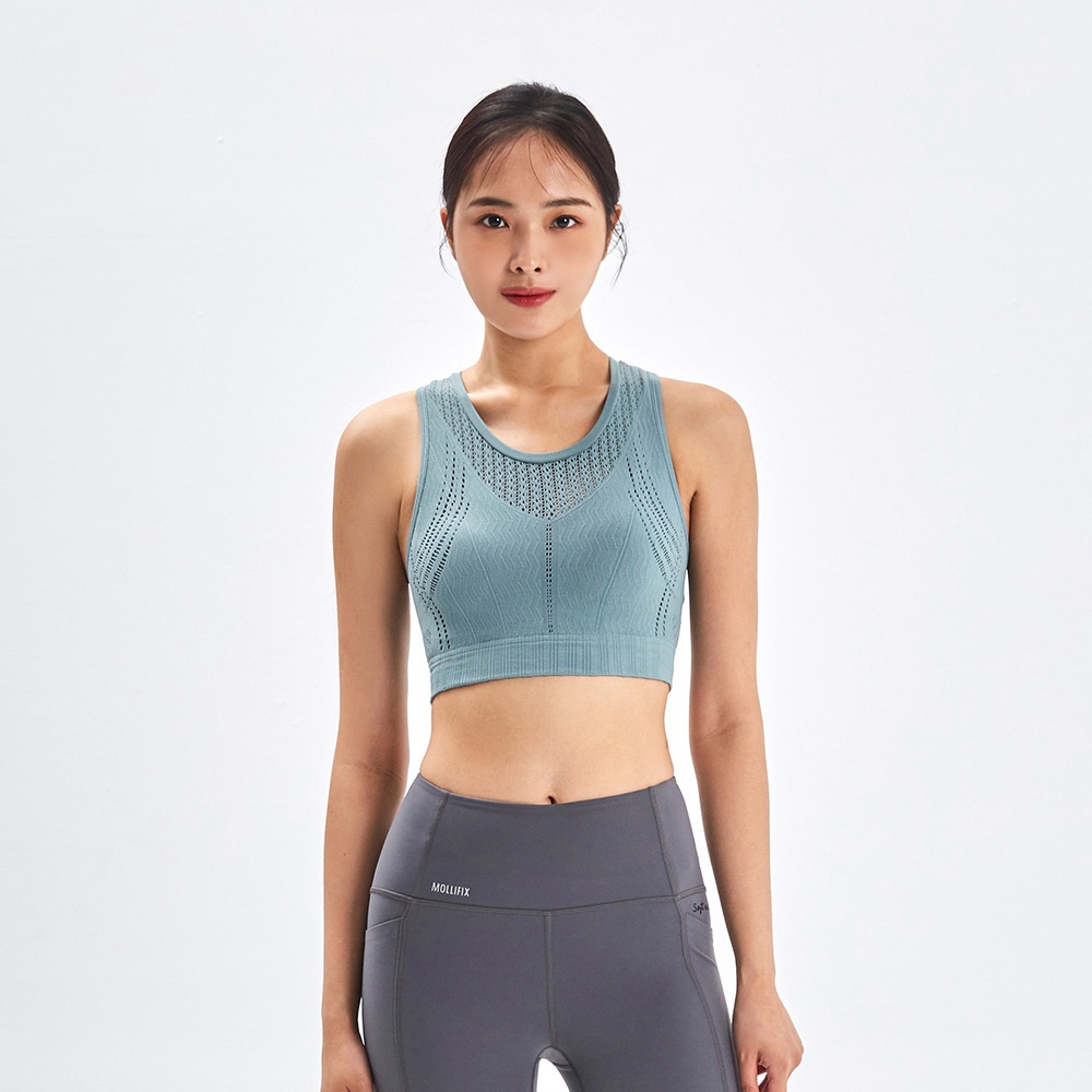 MOLLIFIX 瑪莉菲絲  A++挖背呼吸包覆BRA (冰川綠)