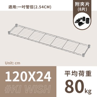 鐵架配件｜層架專用重型網片 120X24-耐重80kg》層版 鐵架 網片 收納 波浪架 置物架 層架 鐵力士架（附夾片）