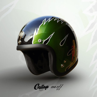 【MOONEYES】GALLOP ONE OFF系列 限量創作 3/4 半罩安全帽 HOT ROD