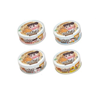 【肉球世界】 啾啾妹主食罐80g 貓咪主食罐 雞鮭X泌尿保健/雞肉X關節保健/雞牛X心血管保健/雞鰹X眼睛保健