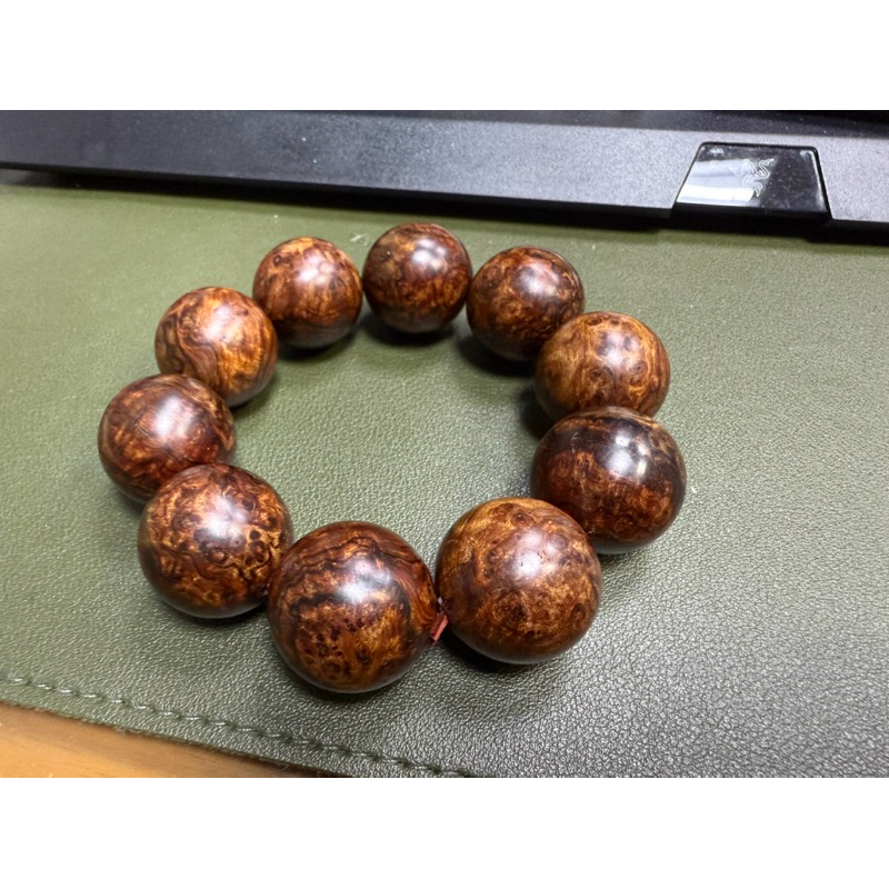 越南梢楠 肖楠 沈水 特挑 蚯蚓釘 釘珠 25mm 手珠 收藏級 釘瘤帶閃 瘤疤