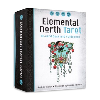 北方元素塔羅牌,贈中文翻譯｜Elemental North Tarot｜78張,元素和數字學以及植物和動物意象【左西】