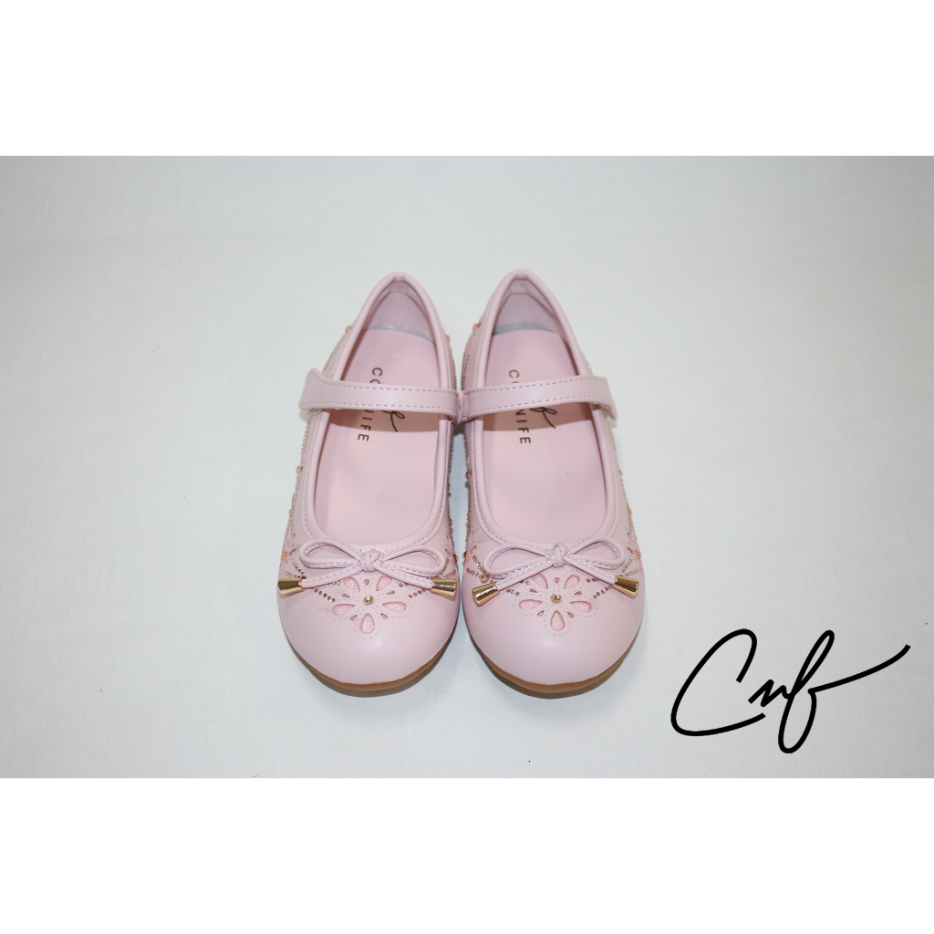 【CONNIFE 可妮妃】閃耀步履燙鑽俏皮小蝴蝶結-白\粉