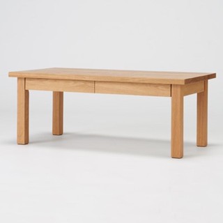 絕版品/日系MUJI無印良品經典無垢材矮桌/附二抽屜咖啡桌/茶几書桌/90x60x35/橡木色/二手八成新/特$7800