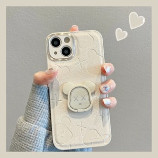 皮質印壓 暴力熊 支架防摔手機殼 iphone11 12 13 14 15 16 Pro max xr xsmax保護殼