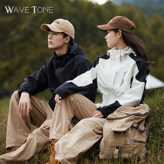 WAVE TONE〖加大尺碼 男女適穿 4色〗情侶款戶外衝鋒外套 防風外套 防水外套 衝鋒衣 連帽外套『JK1818』