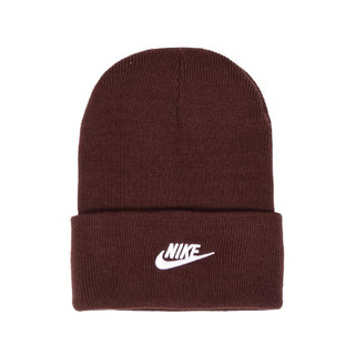 {OGC} NIKE NSW 酒紅 刺繡LOGO 基本款 毛帽 反折帽 HF0186-652
