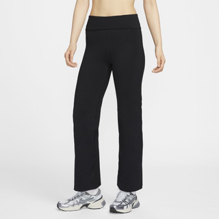 NIKE 長褲 女 休閒長褲 高腰 Dri-FIT ONE HR FLDOVR PANT 黑 FV7849010