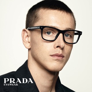 PRADA 光學眼鏡 VPRA13F 16K1O1-54mm 方形膠框 新鏡臂設計 - 金橘眼鏡