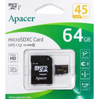 全新 含轉卡 Apacer 宇瞻 microSDXC/SDHC U1 Class 10 64G 64GB 記憶卡