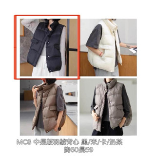 全新▸ 中長版羽絨背心【黑色】
