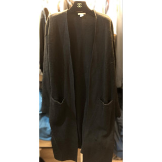 👚二手《H&M》秋冬百搭出外保暖長板毛衣罩衫 黑色毛衣罩衫 冷氣衫 冷氣房外套
