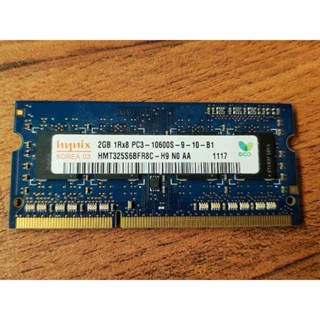 筆電用 Hynix RAM 2GB ddr3-1333 1Rx8 海力士 記憶體