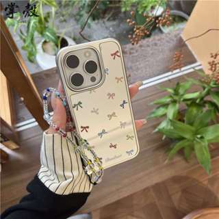 ins韓系彩色蝴蝶結 鏡面手機殼 適用iPhone 16 15 14 Plus 12 13 Pro Max 防摔 保護殼