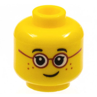 LEGO 樂高 黃色 人偶頭 雀斑 女孩 24代人偶包 3626cpb1565