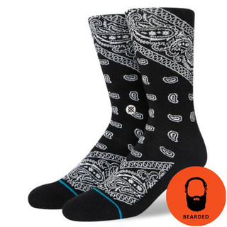 【 🇺🇸大鬍子美國襪子選品 】STANCE - EL BARRIO CREW SOCKS經典印花設計系列街頭休閒長襪