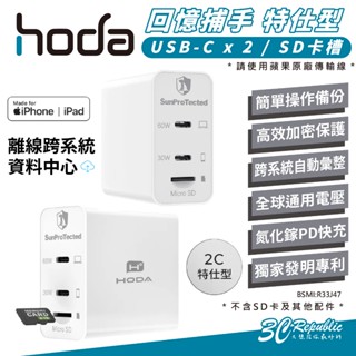 HODA 回憶捕手 特仕型 USB C x 2 SD 卡槽 iPhone 16 15 14 13 S24