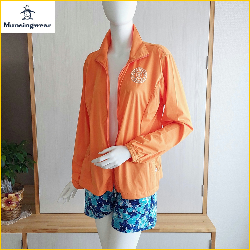 🇯🇵日本二手衣✈️企鵝🐧拉鍊立領 薄外套【女LL】Munsingwear 企鵝牌 雙口袋 長袖外套 企鵝 AF851M