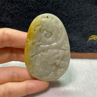 📣 龍虎 J&W【現貨】翡翠 實拍照 小特惠 少見 手工 蜜黃 仿古雕 龍虎鬥 含綁繩或銀頭 避邪招財 天然緬甸玉A貨