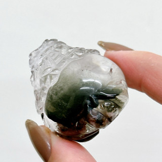 ▪️𝑃ℎ𝑎𝑛𝑡𝑜𝑚綠幽靈水晶龍龜▪️幽靈水晶 綠幽靈水晶 帶彩虹 紅幽靈 招財 避邪擋煞 龍龜雕刻件