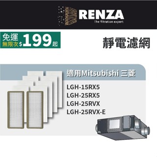 適用 三菱 Lossnay 全熱交換機 LGH-15RX5 LGH-25RX5 LGH-25RVX-E 靜電濾網 濾芯