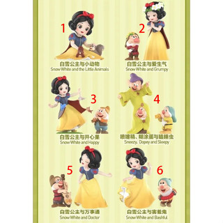 盒玩公仔盲盒系列 泡泡瑪特 popmart DISNEY 迪士尼公主 白雪公主經典 系列 系列 開盒確認款