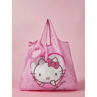 現貨即將售完HELLO KITTY 可折疊可重複使用購物袋手提袋，粉紅色