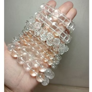 《SHIN》白水晶 天然白水晶 圓珠 手排 手牌 切面 鑽切 手環/手串/手珠/手鍊 水晶 水晶批發