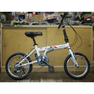【冠鑫自行車】優世麥 USMAY SM-160 16吋 SHIMANO 6速 折疊車 小折 兒童腳踏車 白色 高雄