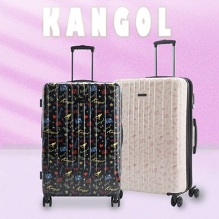 【KANGOL】 袋鼠 塗鴉鏡面行李箱 可加大行李箱 登機箱 旅行箱