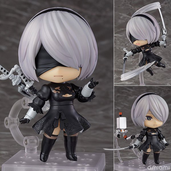 尼爾 自動人形 2B YORHA 戰鬥型 模型 玩具 公仔 禮品 人偶 Q版 可動關節 電玩周邊