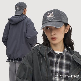 plain-me [貓咪刺繡水洗] 老帽 帽 棒球帽 [PLN2311-242]