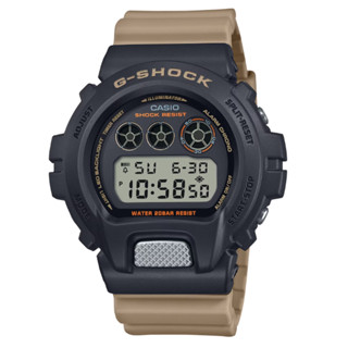 【CASIO 卡西歐】G-SHOCK 雙色調 獨特三眼 數位系列 黑X棕 DW-6900TU-1A5 50mm