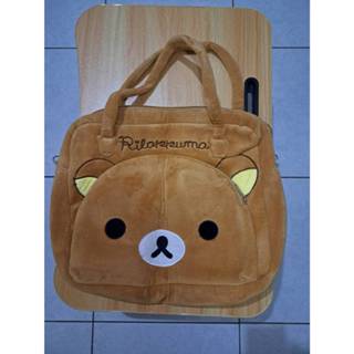<<承欣好物販賣所>> Rilakkuma 拉拉熊 懶懶熊 絨毛手提包 大空間包包 全新僅拆封 買包包送娃娃