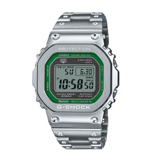 【CASIO 卡西歐】G-SHOCK 電波藍芽太陽能電力 亮綠 全金屬 經典系列 GMW-B5000D-3 43.2mm